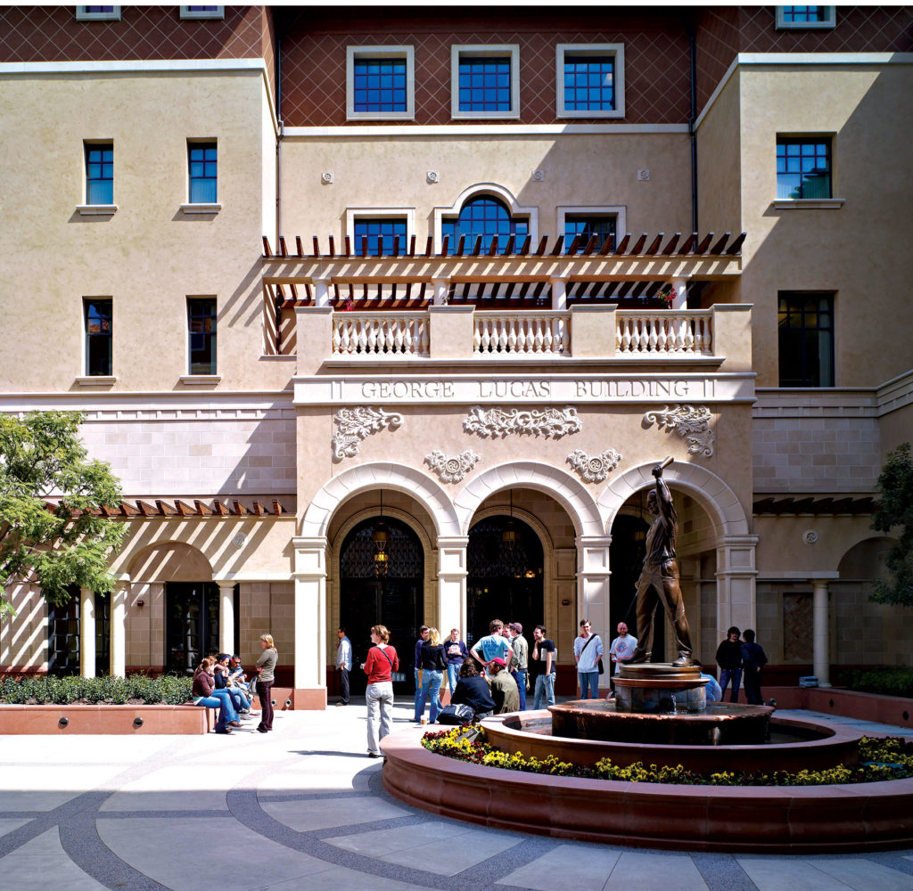 USC School Of Cinematic Arts Is A California Style Cast in place Building usc-school-of-cinematic-arts-is-a-california-style-cast-in-place-building
